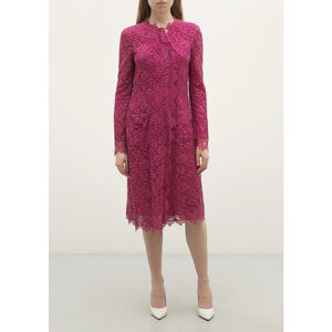 Dolce & Gabbana Floral Lace Dress/Coat Dress MED/42 Italy Pink Luxury Cocktail